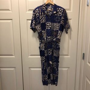 VTG Rabbit Rabbit Rabbit Mixed Design Midi Dress